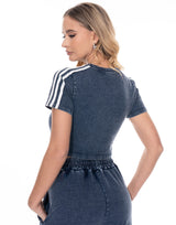 חליפת קרופ מכנס ארוך