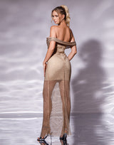 שמלת מקסי אבנים עבודת יד