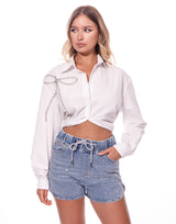 שורט גינס קשירה