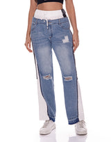 גינס שילוב ניילון ורשת