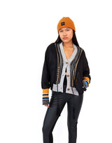 קרדיגן שילוב סריג וניטים