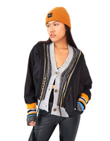 קרדיגן שילוב סריג וניטים