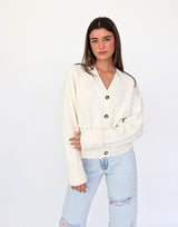 קרדיגן סריג דמוי כיסים