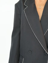 גקט מחוייט עיטורי יהלומים