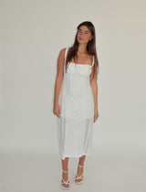 שמלת מקסי בד רשת