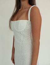 שמלת מקסי בד רשת