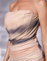 שמלת מיני סטרפלס