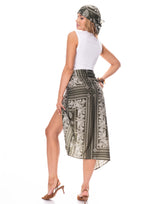 חצאית הדפס שילוב בנדנה