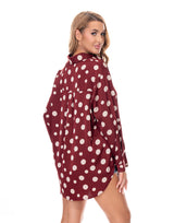 מכופתרת סאטן נקודות