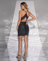 שמלת קולר אבנים מיני