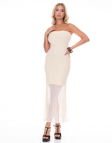 שמלת סטרפלס סריג