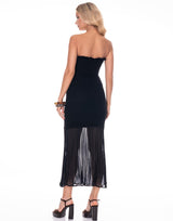 שמלת סטרפלס סריג