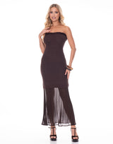 שמלת סטרפלס סריג