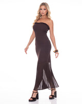 שמלת סטרפלס סריג