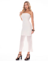 שמלת סטרפלס סריג