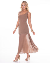 שמלת סריג שילוב שיפון