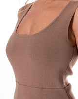 שמלת סריג שילוב שיפון