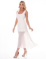 שמלת סריג שילוב שיפון