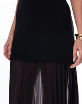 שמלת סריג שילוב שיפון