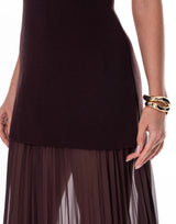 שמלת סריג שילוב שיפון