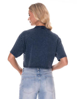 חולצת קרופ יהלומים