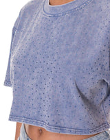 חולצת קרופ יהלומים