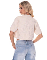 חולצת קרופ יהלומים