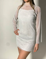 שמלת רשת אבנים מיני