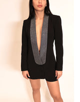 גקט שילוב אבנים פתח בגב