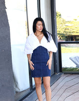 שמלת מיני שילוב גינס