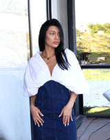 שמלת מיני שילוב גינס