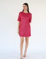 שמלת פייטים שרוול קצר