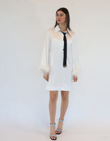 שמלת סאטן עניבה