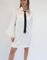 שמלת סאטן עניבה