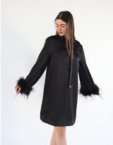 שמלת סאטן עניבה