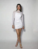 שמלת רשת אבנים מיני