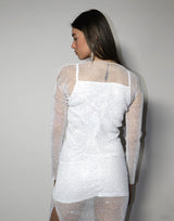 שמלת רשת אבנים מקסי