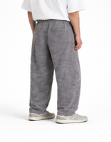 מכנס אוברסייז פוטר רחב בהדפס ווש