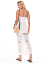 שמלת סריג סטרפלס