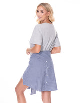 שמלה טישרט שילוב קשירה