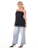 גופיית סאטן תחרה