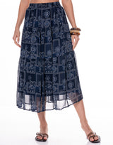 חצאית שיפון הדפס