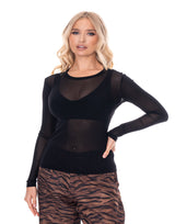 חולצת שיפון צמודה