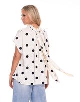 חולצה סאטן נקודות