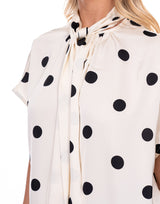 חולצה סאטן נקודות
