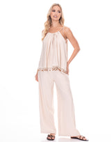 חליפת פשתן חרוזים