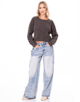 סריג פתחים בשרוול