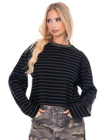 חולצה קרופ פסים