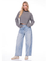 חולצה קרופ פסים