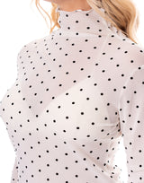 חולצת שיפון נקודות